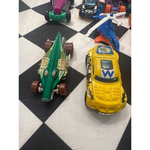 Vintage Toy Car Lot, Hot Wheels Style Cars, Helicopter, Racing Theme - Picture 2 of 5